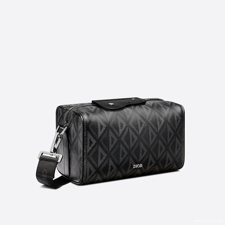 Cheap Bag Motif Black Dior Lingot 22 Diamond CD Canvas 0806 Luxury